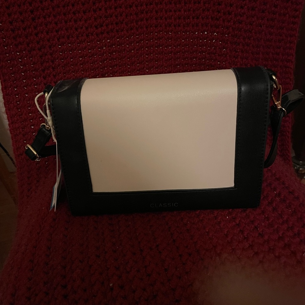 Lovely cream with black Cross body purse
